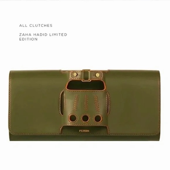 Perrin Paris Jungle Green Le Cabriolet Glove Clutch Bag Limited Edition …